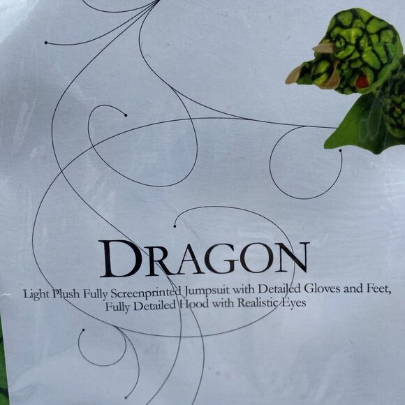 Underwraps Dragon Infant Halloween Costume Size 6-12 Months Plush Jumpsuit Hood - Picture 3 of 10